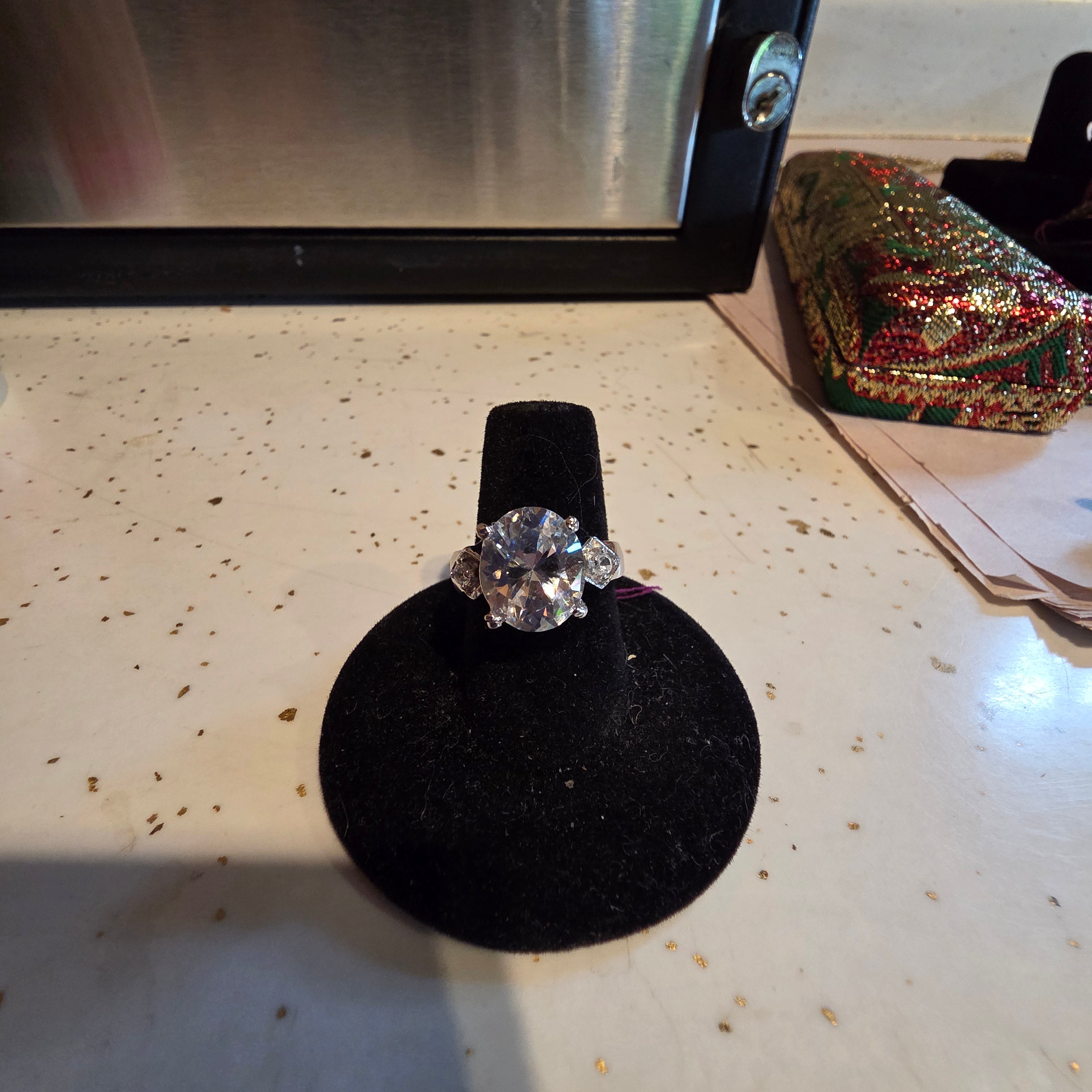 Sterling ring (faux diamond)