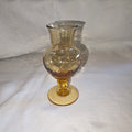 Amber blown glass mini bud vase