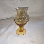 Amber blown glass mini bud vase
