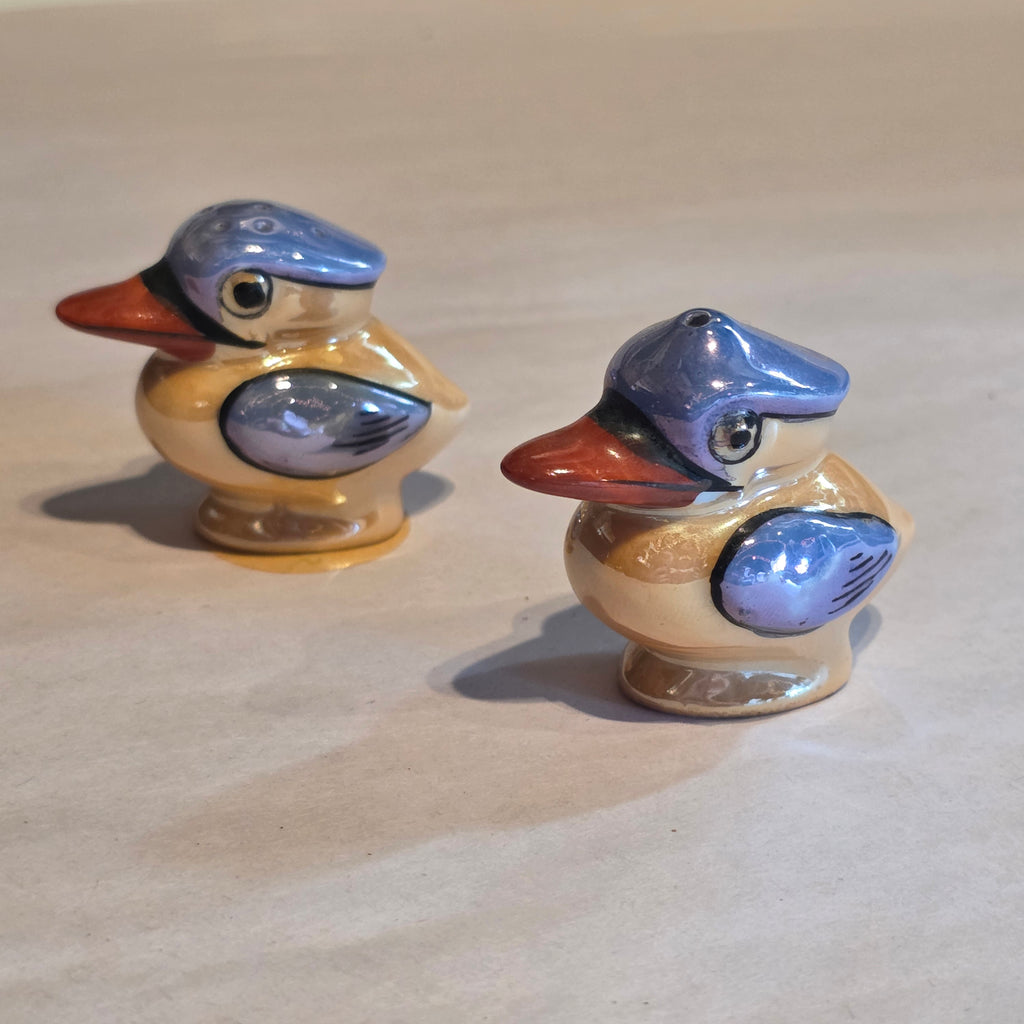 Kukaburra lusterware salt & pepper
