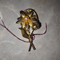 Vintage Daisy and Bud Faux Pearl Brooch