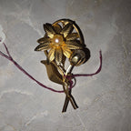 Vintage Daisy and Bud Faux Pearl Brooch