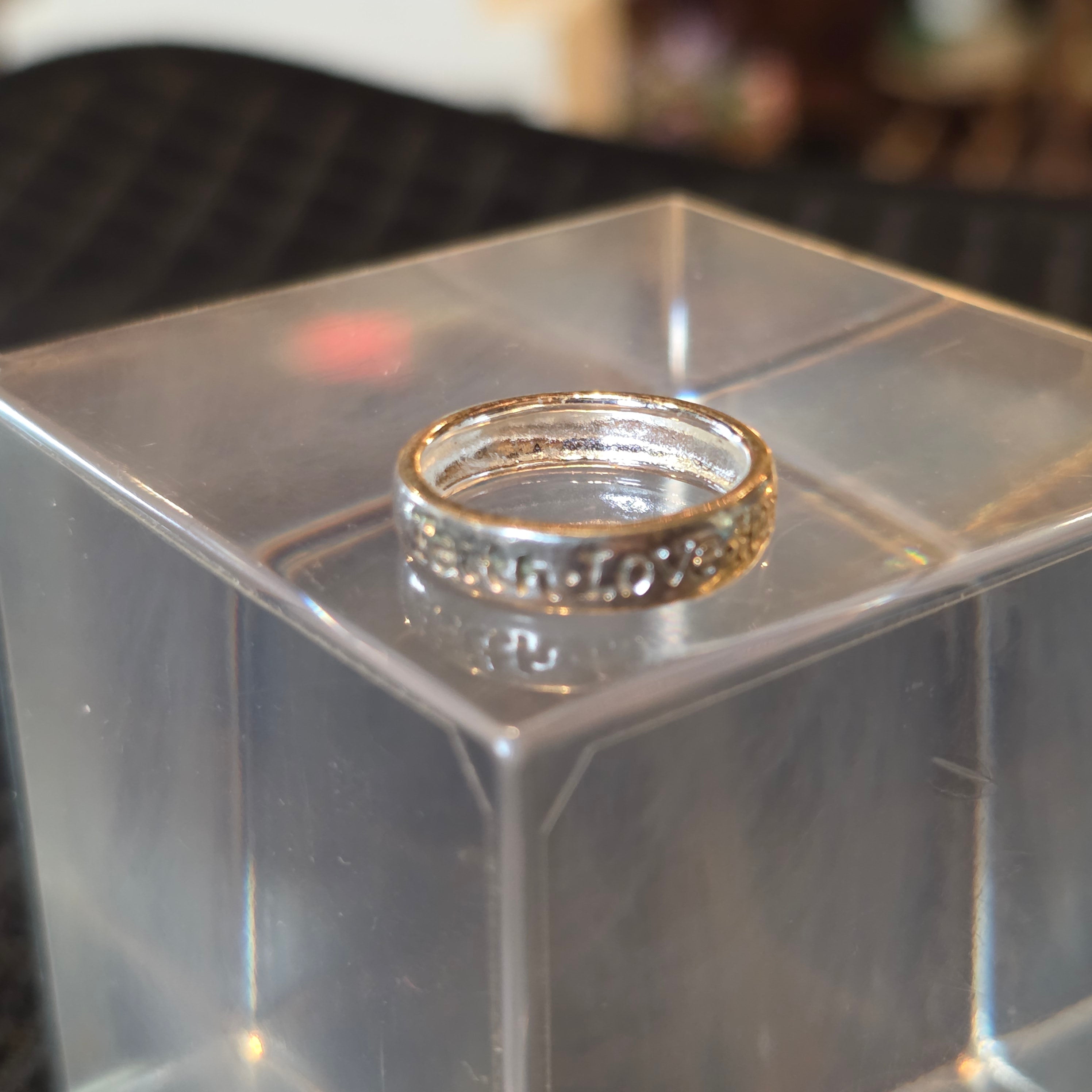 Sterling ring - faith,  love,  hope