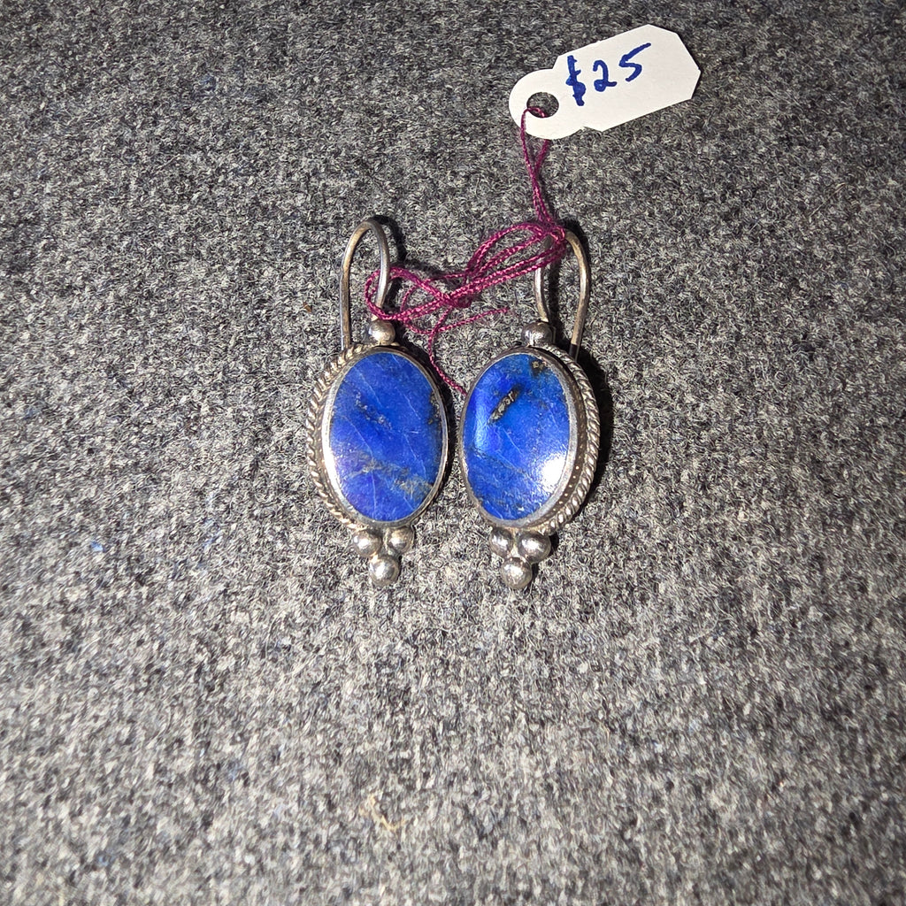 Sterling Lapis Earrings