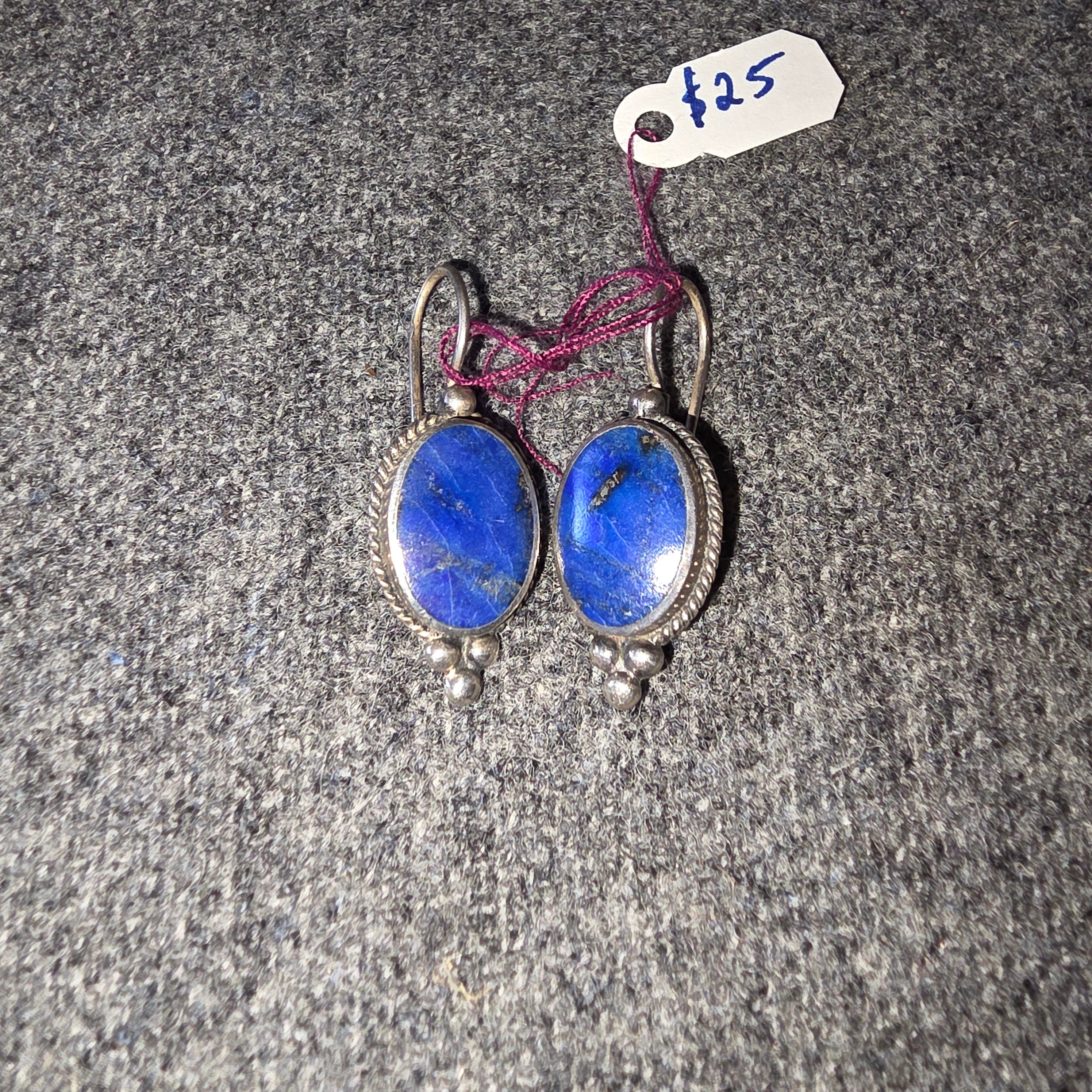 Sterling Lapis Earrings