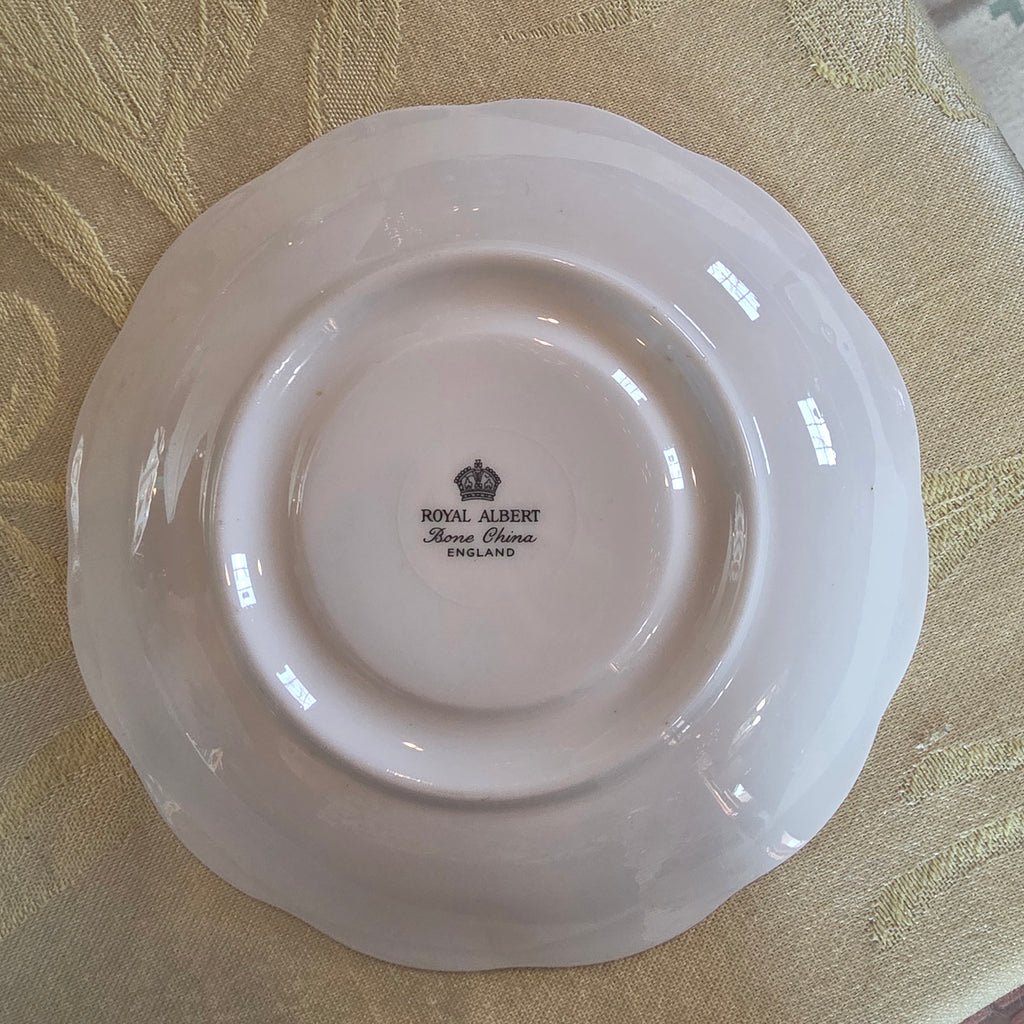 Vintage Royal Albert Blue Flowers Fine Bone China Tea Cup & Saucer Set, Made in England