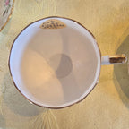 Vintage Royal Vale Fine Bone China Teacup & Saucer Set – Burgundy Floral Pattern with Gold Trim – Made in England