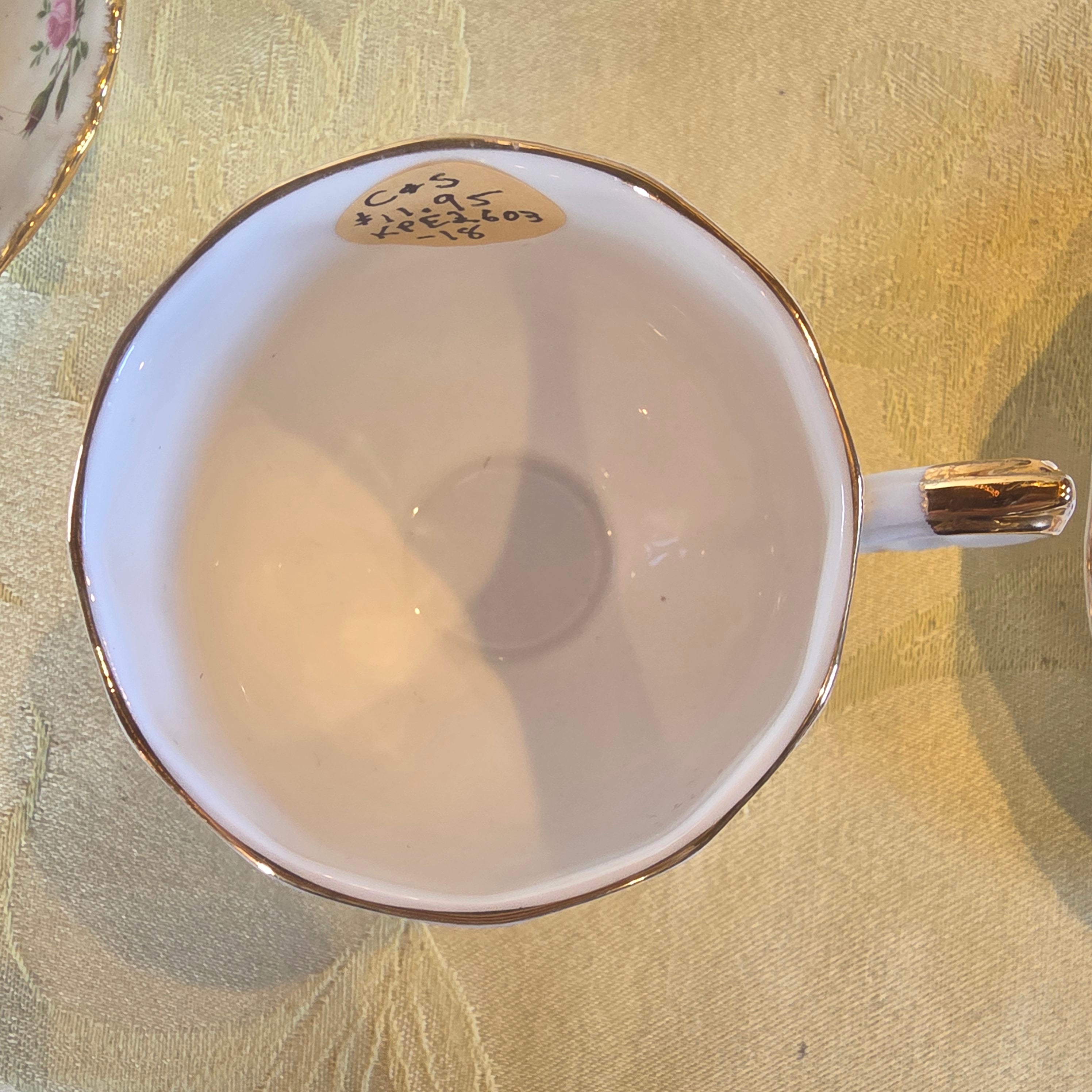 Vintage Royal Vale Fine Bone China Teacup & Saucer Set – Burgundy Floral Pattern with Gold Trim – Made in England