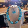 Sterling & turquoise necklace and earrings