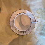 Vintage bone china cup & saucer made in England Floral Pattern and gold trim