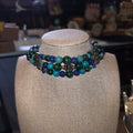 Sterling,  turquoise, Malachite, Lapis Lazuli choker