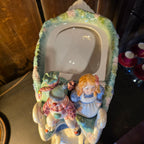 Fitz & Floyd Crystal Winter Sleigh cookie jar