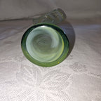 Hand blown green Swirl jack in the pulpit bud vase