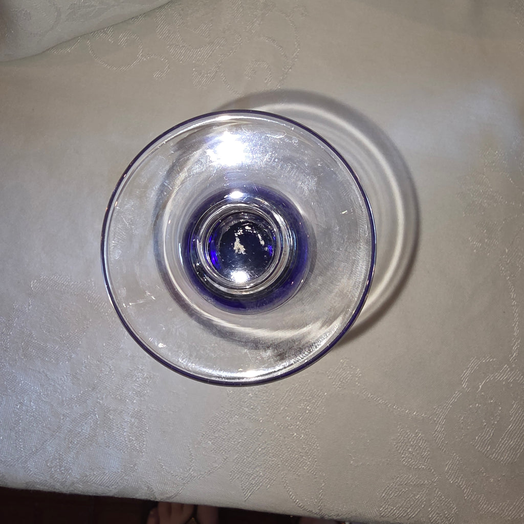 Cobalt Blue Fluted Bud Vase