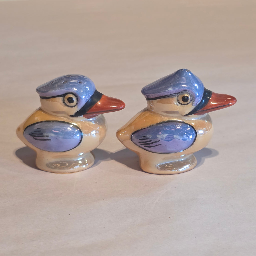 Kukaburra lusterware salt & pepper