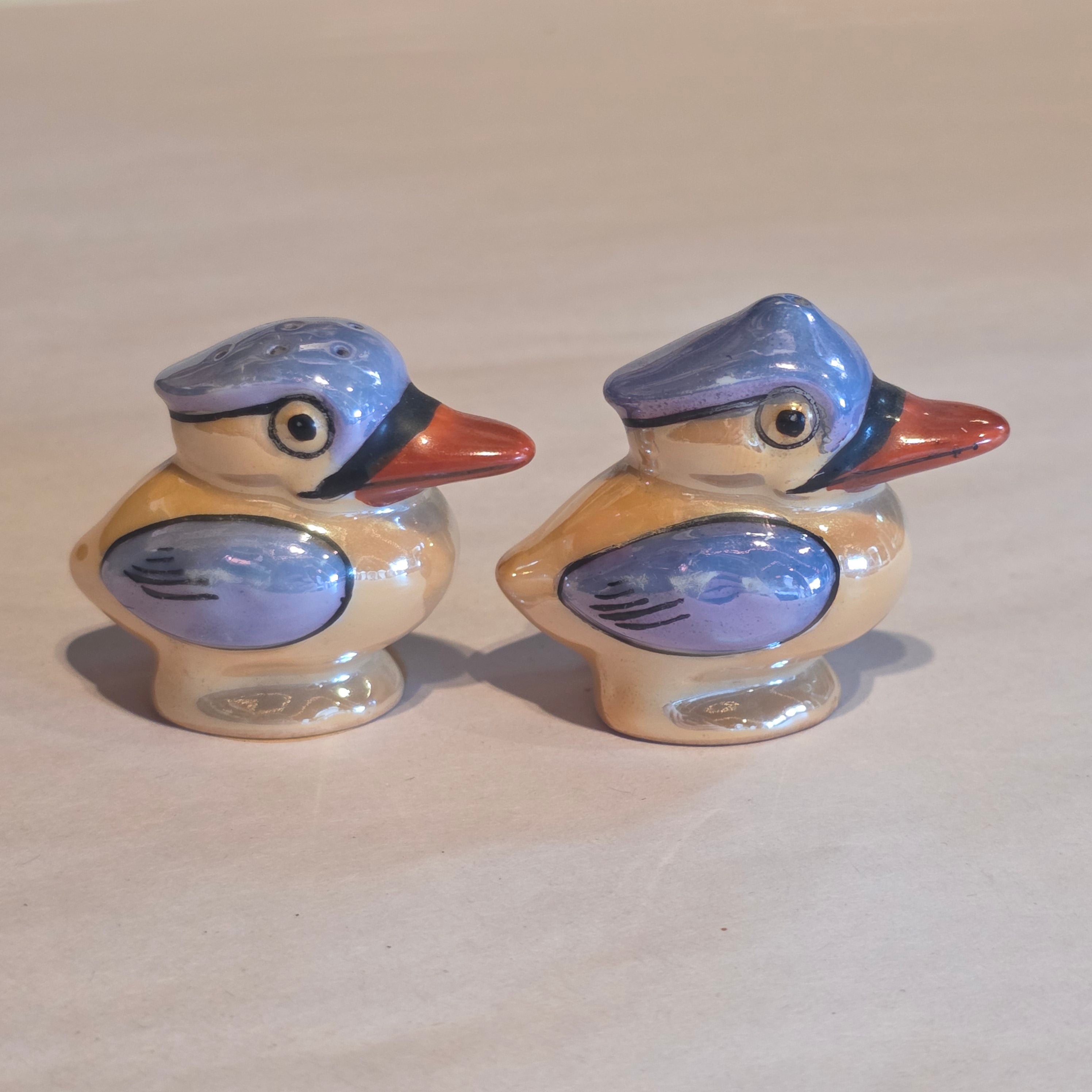 Kukaburra lusterware salt & pepper