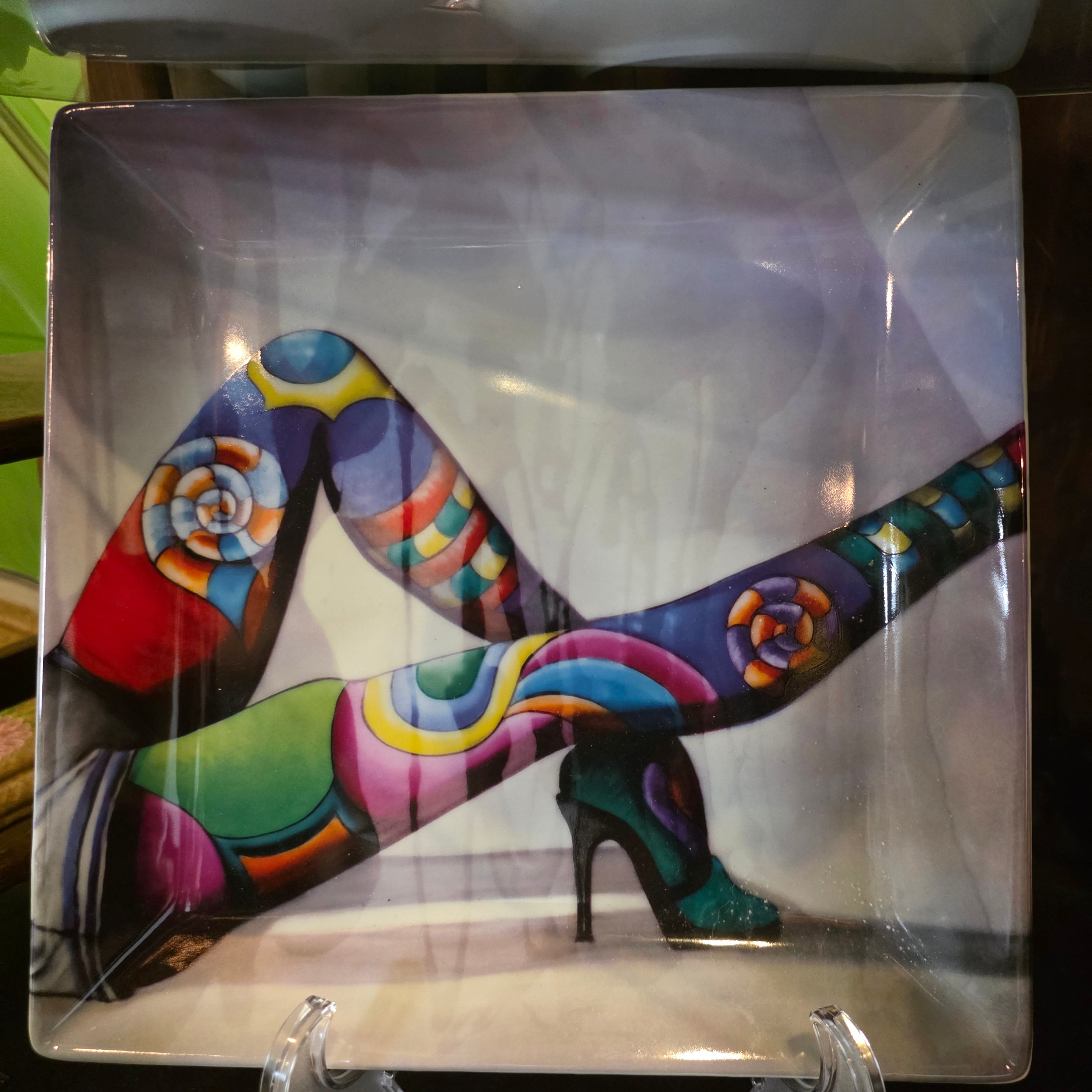 Colorescencia square decorative plate
