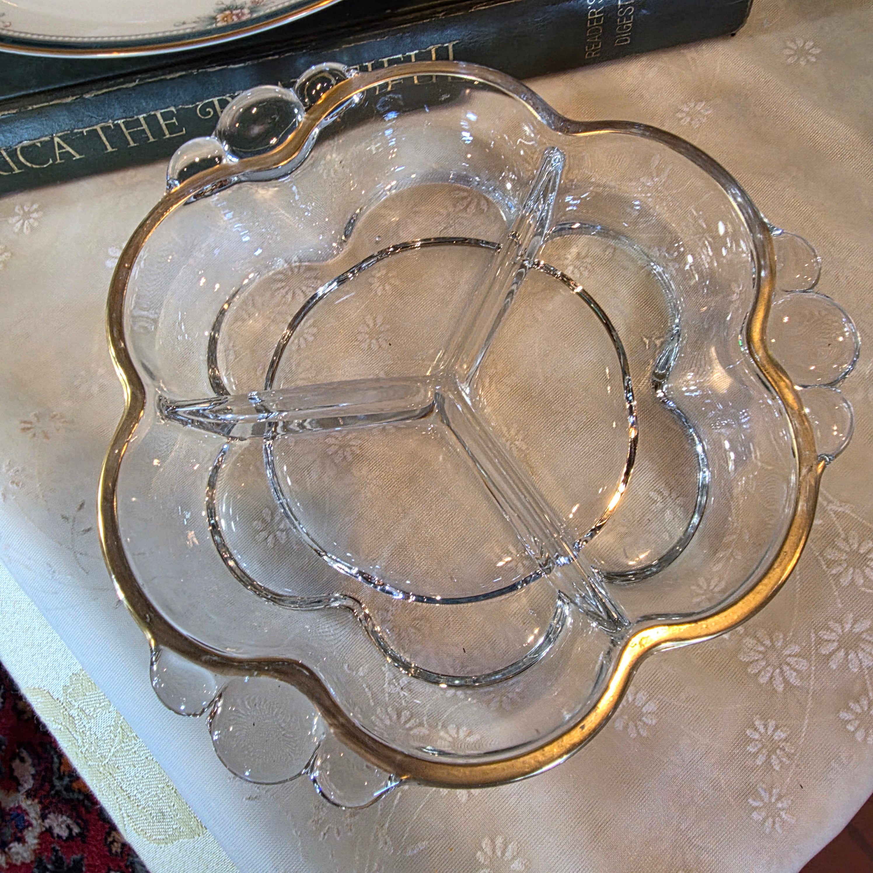Duncan & Miller divided candy dish