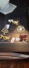 Various Christmas pins