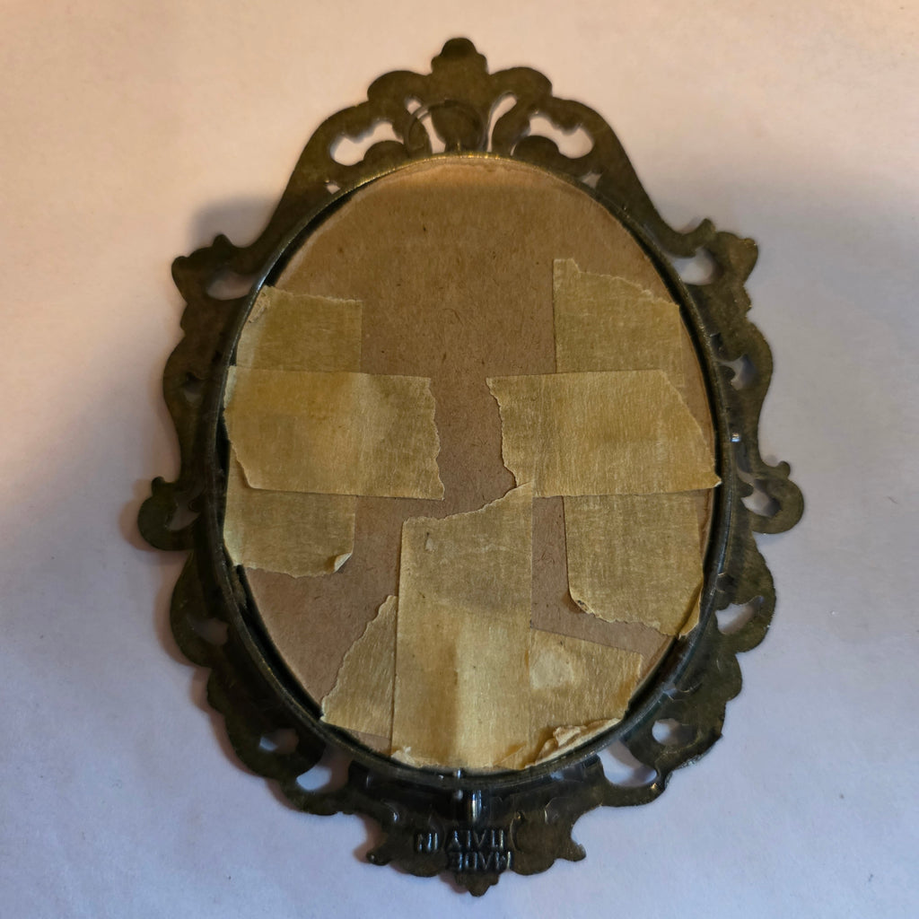 Ornate Bronze(?) mirror made in Italy