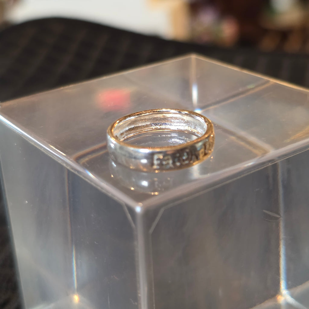 Sterling ring - faith,  love,  hope