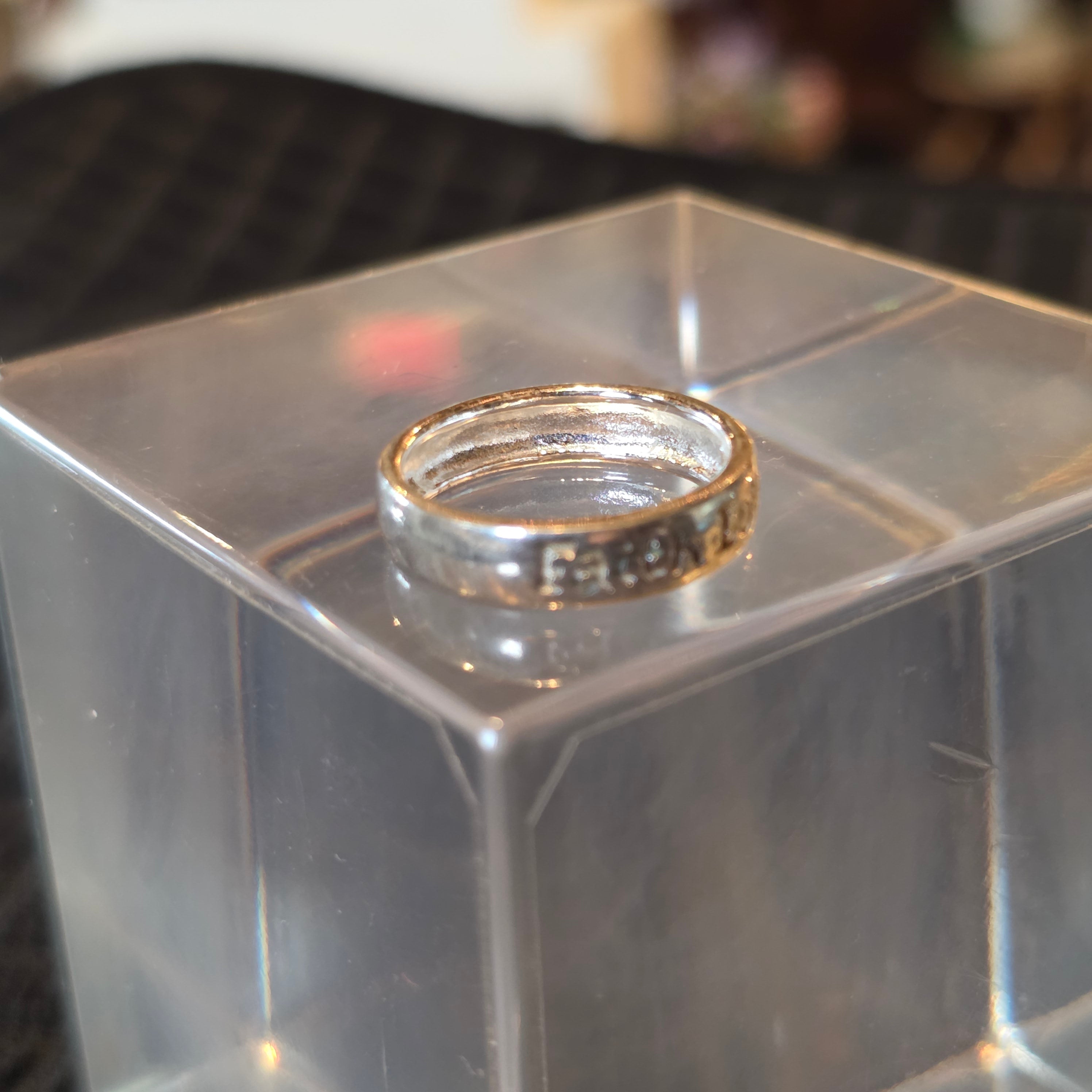 Sterling ring - faith,  love,  hope