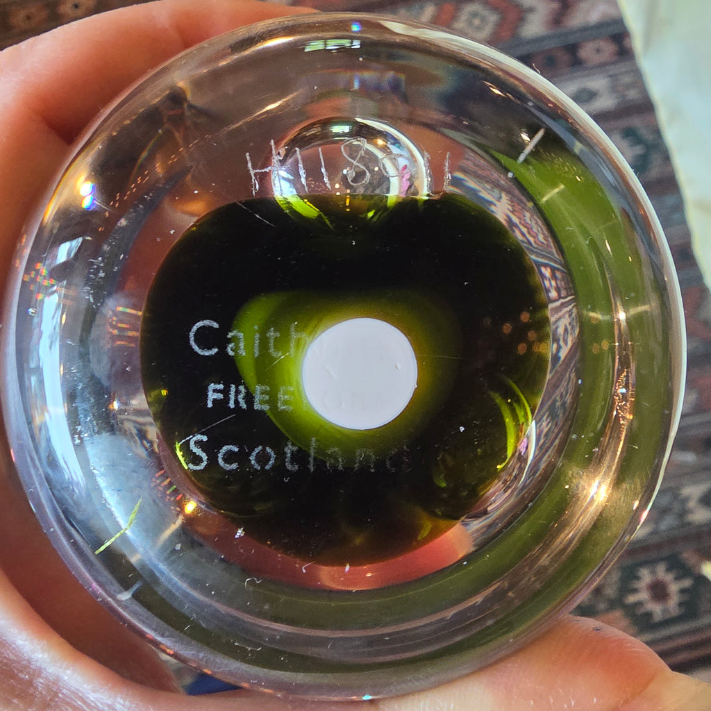 Caithness green freeform paperweight