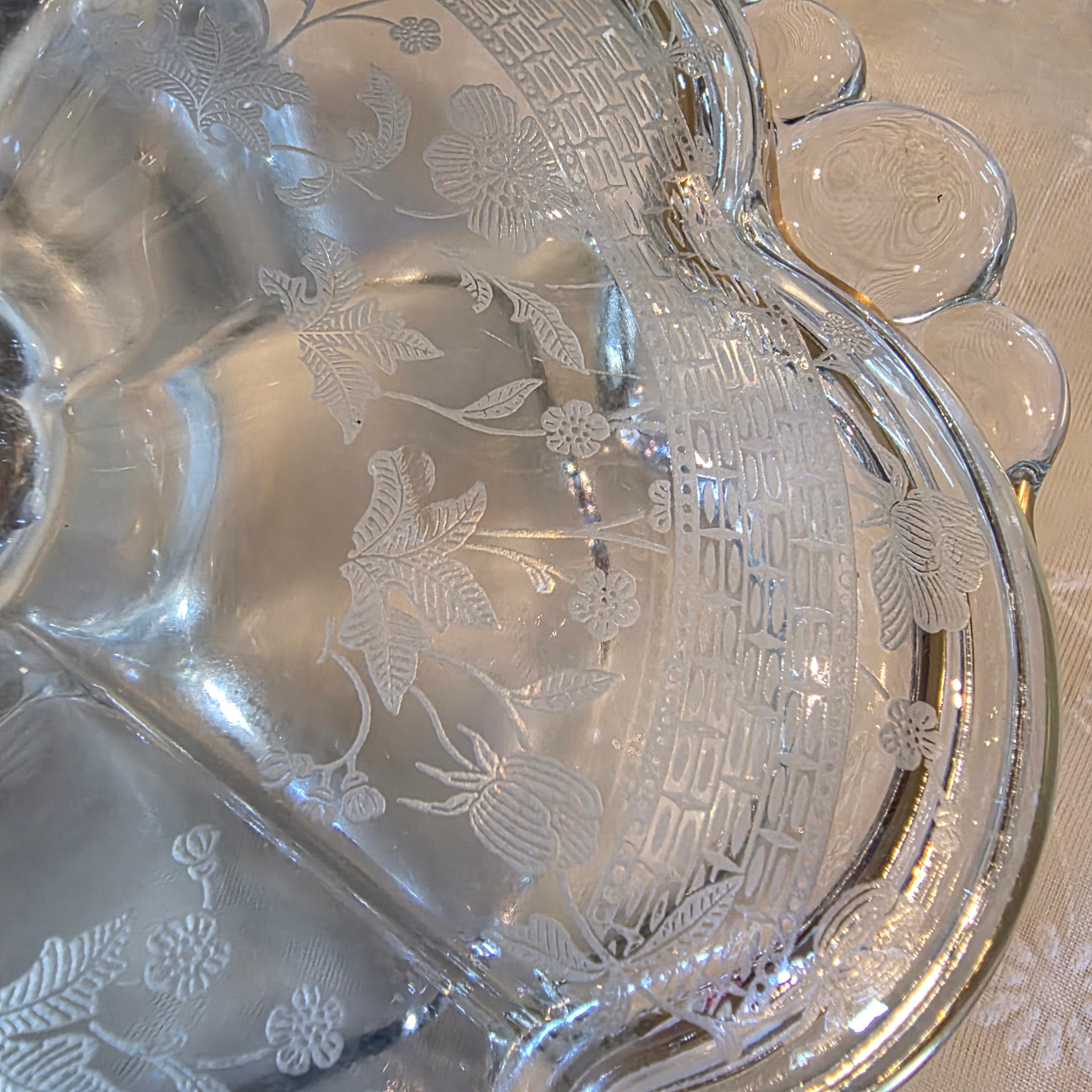 Duncan & Miller divided candy dish
