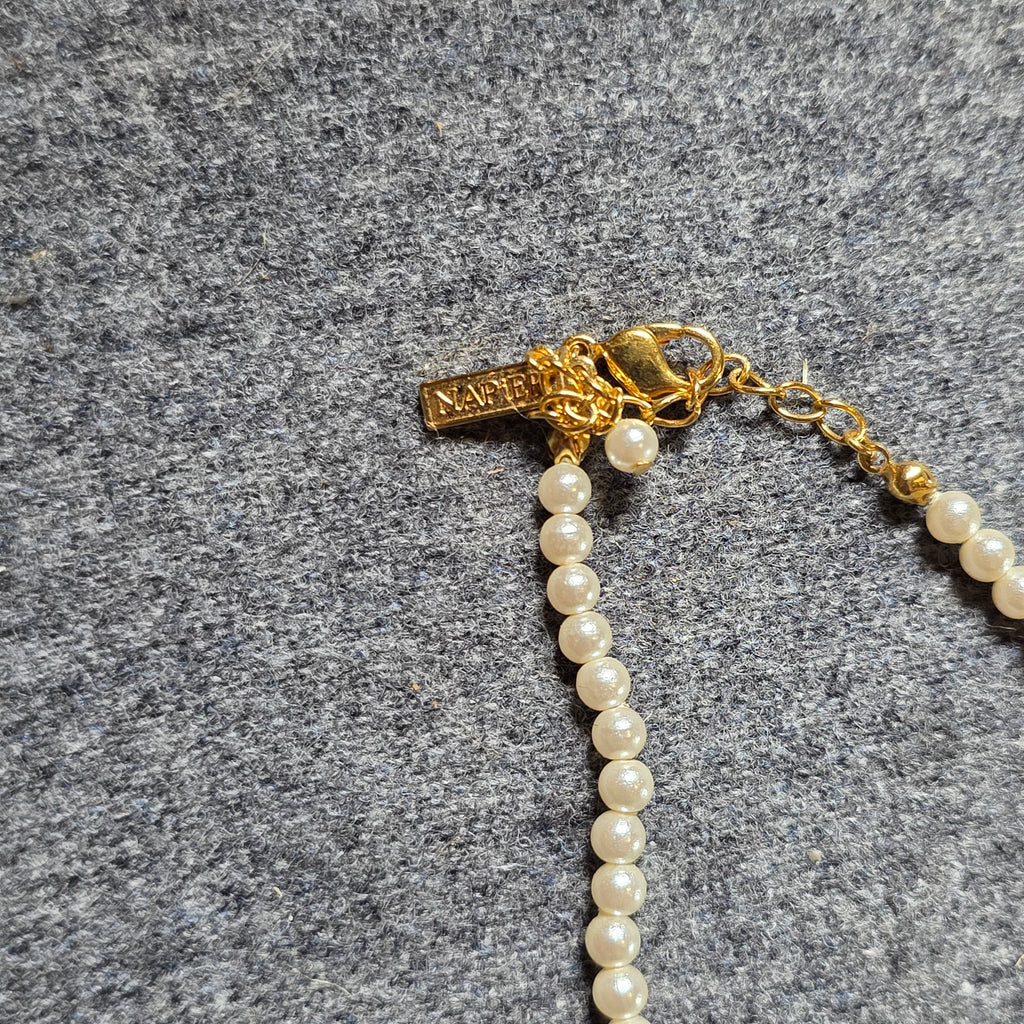 Napier faux seed pearl necklace