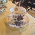 Royal Grafton Mother's Day Teacup & Saucer, Violets, Bone China