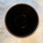 Rowe Pottery Works 1990 Salt Glaze Mixing Bowl 7" Blue Heart Vintage Stoneware
